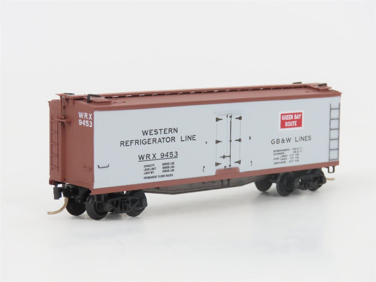 N Scale Micro-Trains MTL 49320 WRX Green Bay Route 40&#39; Wood Reefer #9453