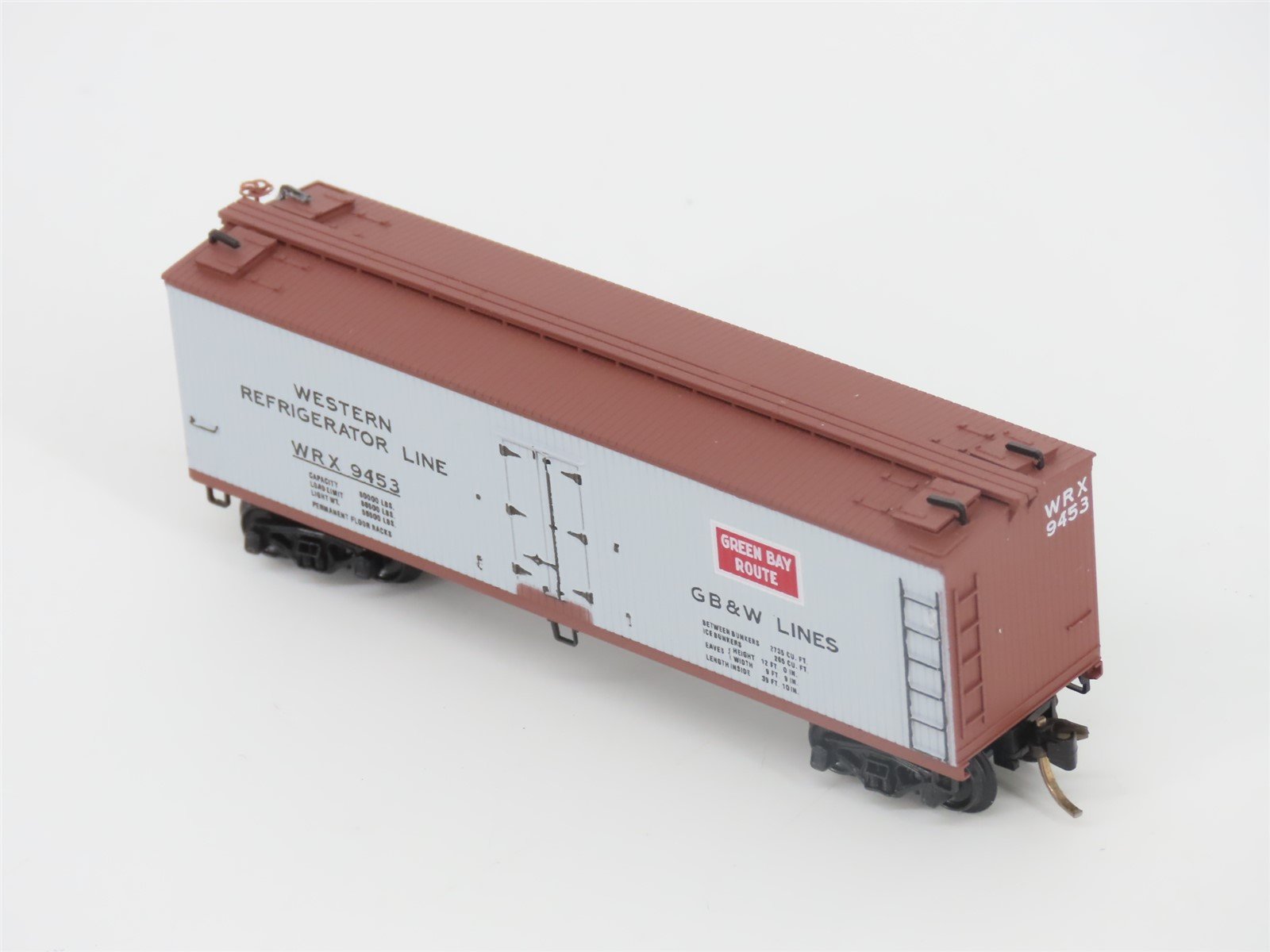 N Scale Micro-Trains MTL 49320 WRX Green Bay Route 40' Wood Reefer #9453