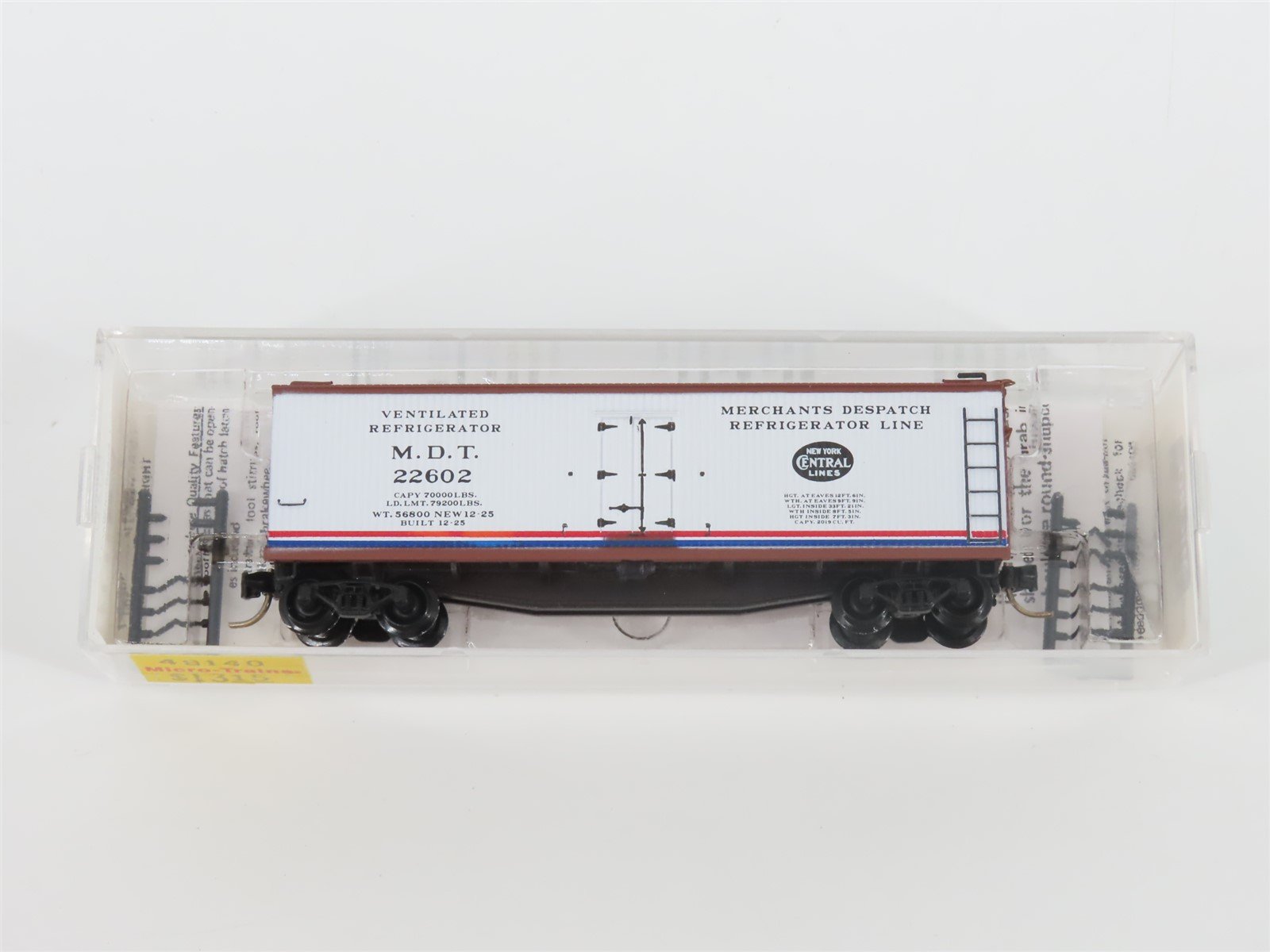 N Scale Micro-Trains MTL 49140 MDT NYC New York Central 40' Wood Reefer #22602