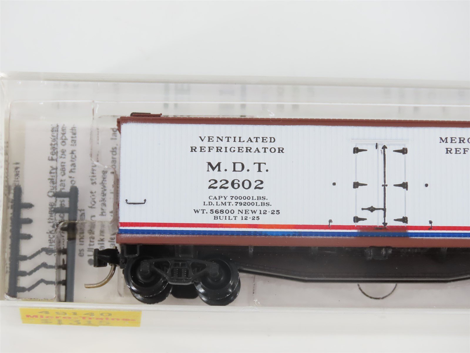 N Scale Micro-Trains MTL 49140 MDT NYC New York Central 40' Wood Reefer #22602