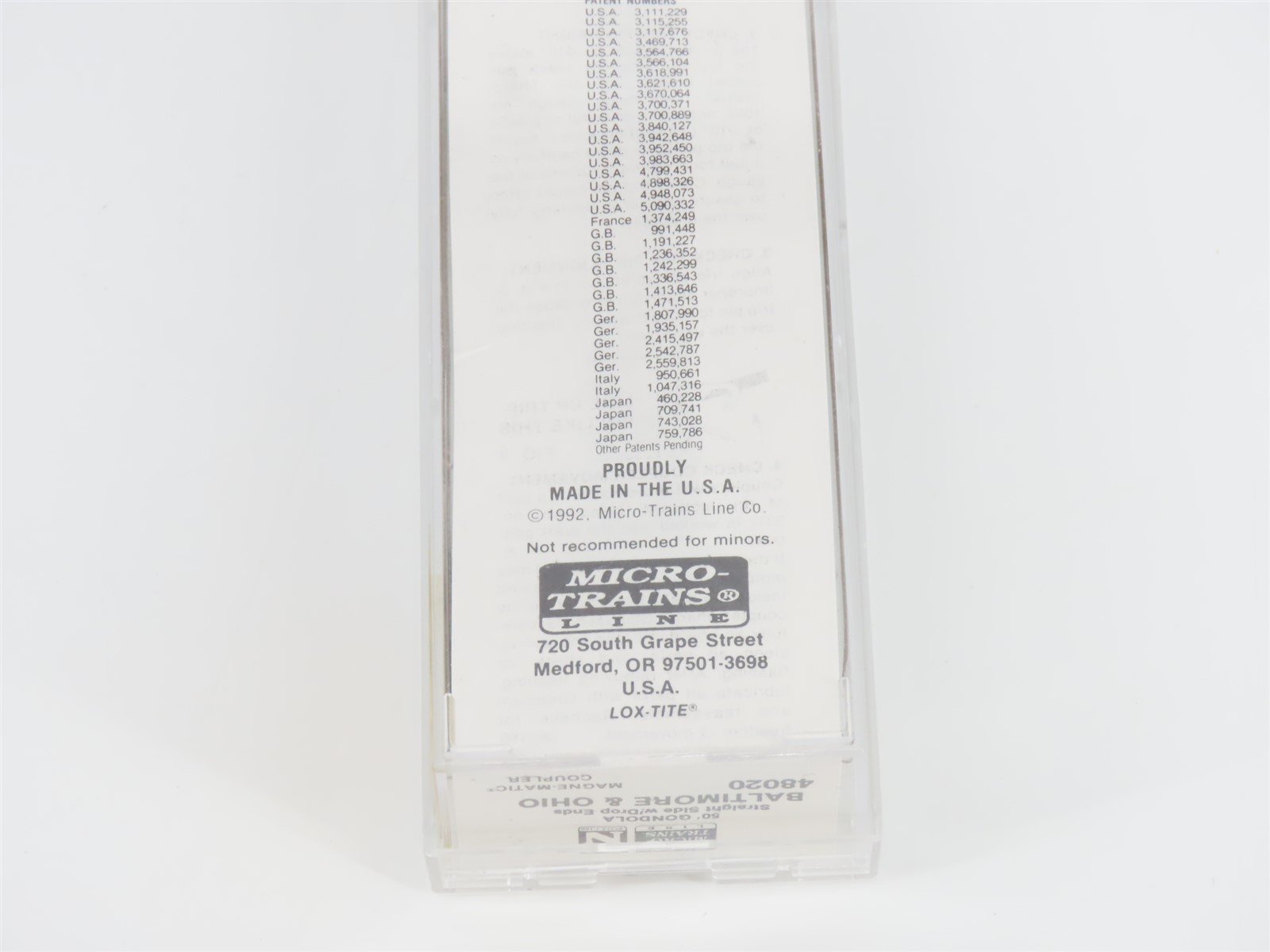 N Scale Micro-Trains MTL 48020 B&O Baltimore & Ohio 50' Gondola #557100