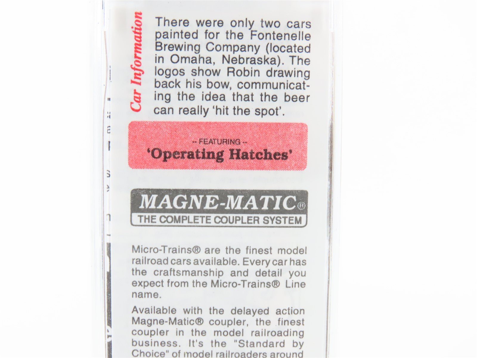 N Scale Micro-Trains MTL 49450 FBX Robin Hood Beer 40' Wood Reefer #5300