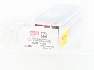 N Micro-Trains MTL 49440 TUX Tivoli Beer 40' Double-Sheathed Wood Reefer #5100