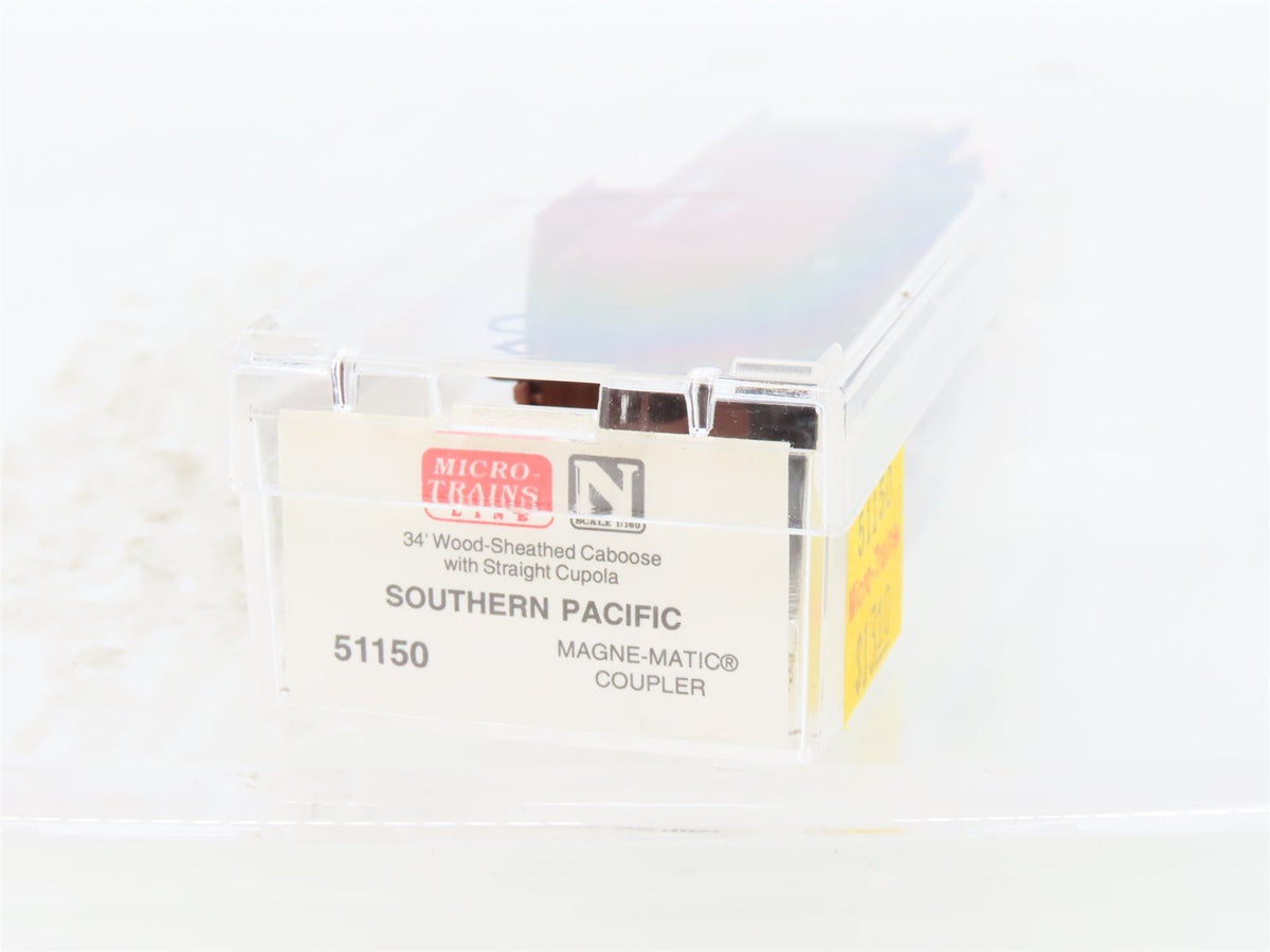 N Micro-Trains MTL 51150 SP Southern Pacific 34&#39; Offset Cupola Wood Caboose #601