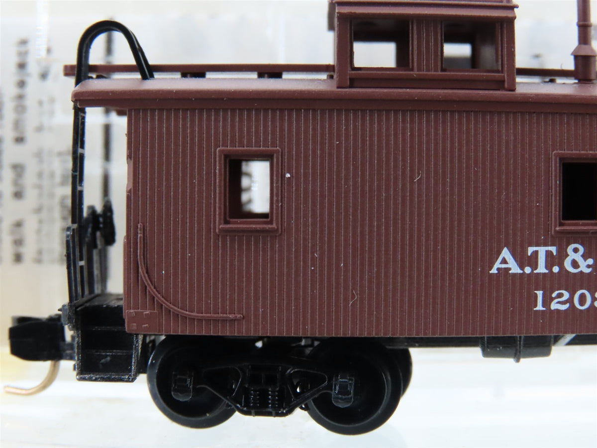 N Micro-Trains MTL 51100 ATSF Santa Fe 34&#39; Offset Cupola Wood Caboose #1203