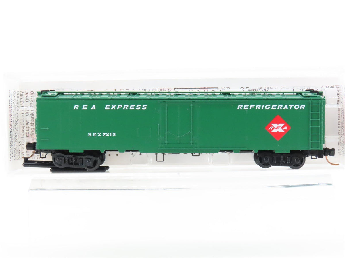 N Micro-Trains MTL 52020 REX REA Express 52&#39; Riveted Steel Express Reefer #7215