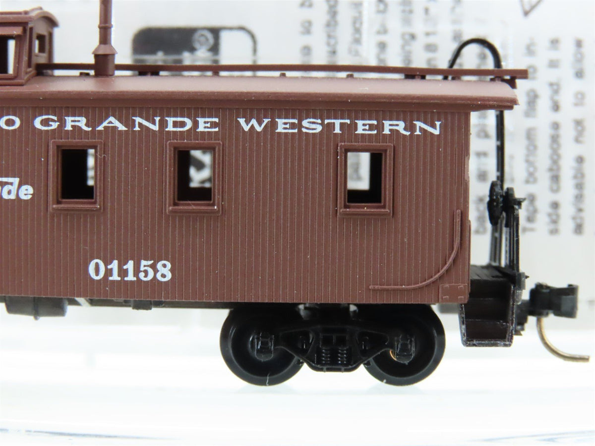 N Micro-Trains MTL 50110 D&amp;RGW Rio Grande 34&#39; Offset Cupola Wood Caboose #01158