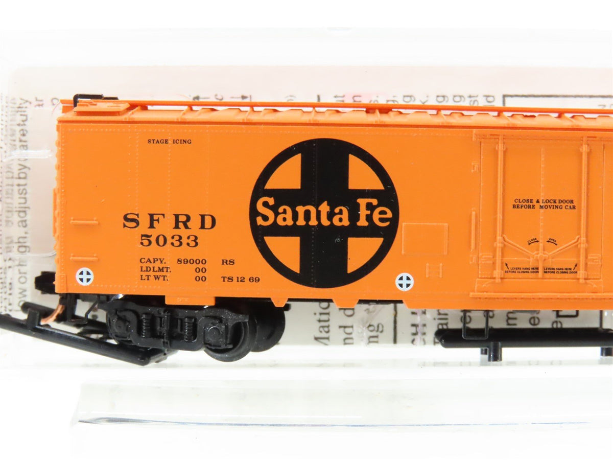 N Micro-Trains MTL 52050 ATSF SFRD Santa Fe 52&#39; Steel Express Reefer #5033