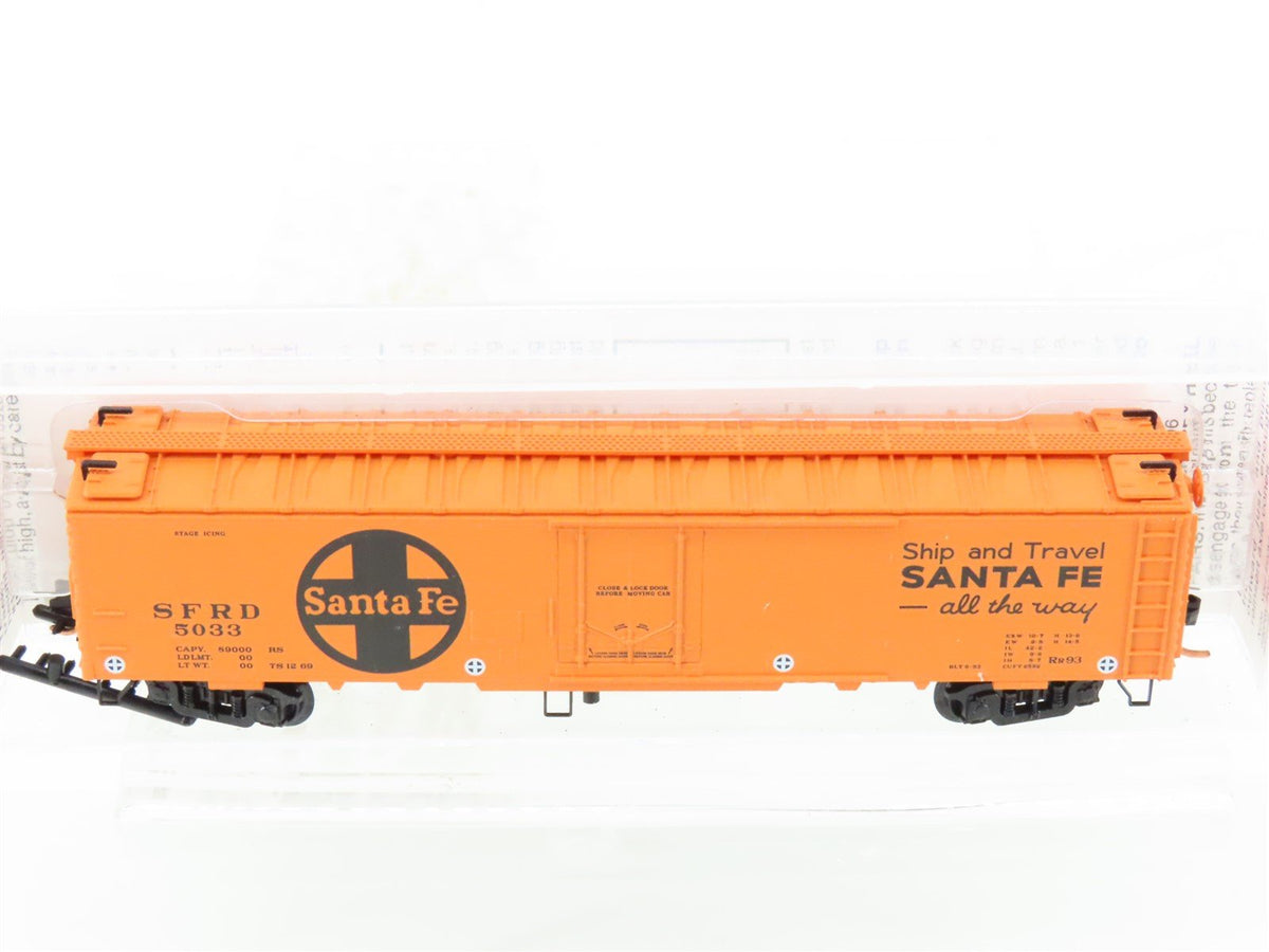N Micro-Trains MTL 52050 ATSF SFRD Santa Fe 52&#39; Steel Express Reefer #5033