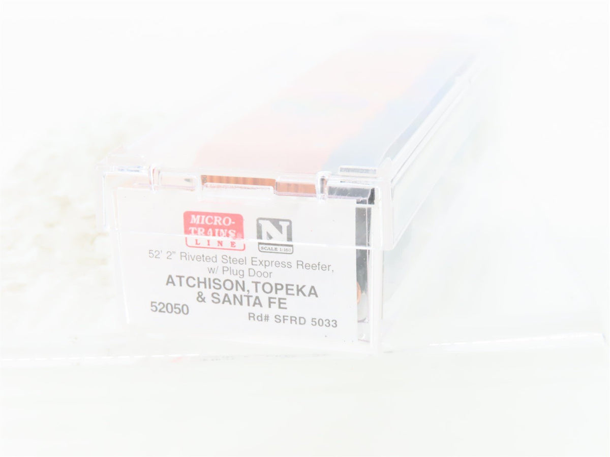 N Micro-Trains MTL 52050 ATSF SFRD Santa Fe 52&#39; Steel Express Reefer #5033