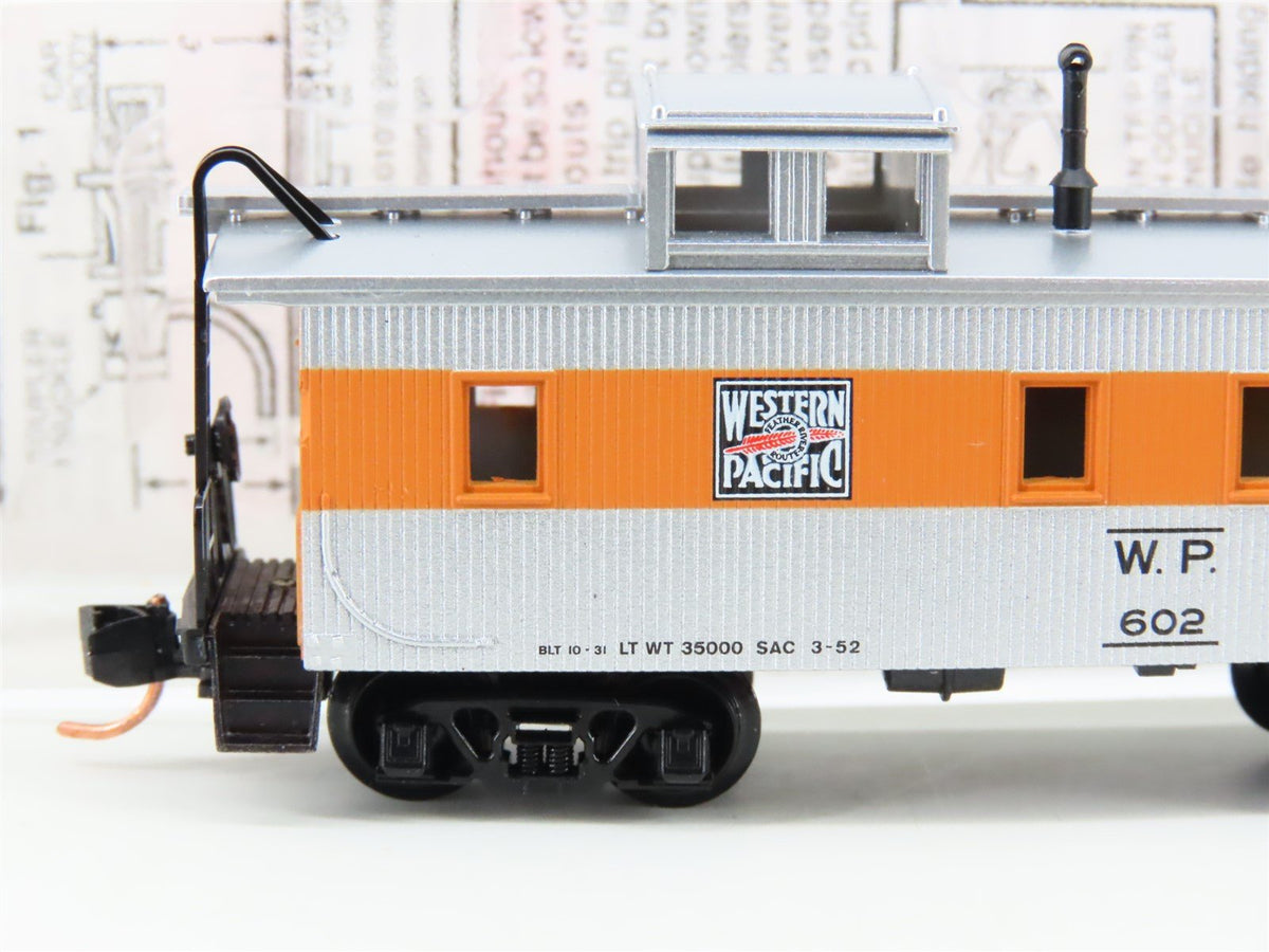 N Micro-Trains MTL 51220 WP Western Pacific 34&#39; Offset Cupola Wood Caboose #602