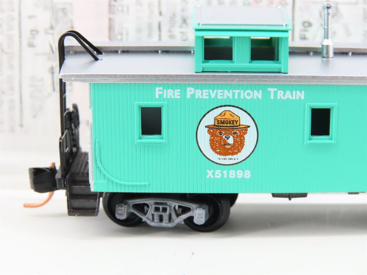 N Micro-Trains MTL 51210 Smokey Bear 34&#39; Offset Cupola Wood Caboose #X5189