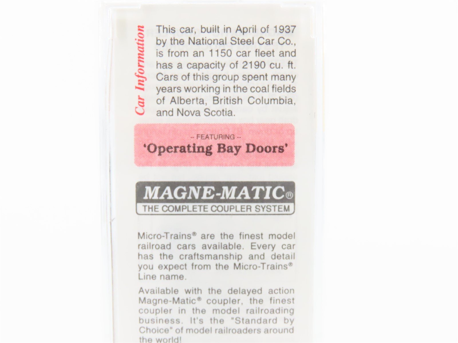 N Scale Micro-Trains MTL 55410 CP Canadian Pacific 33' 2-Bay Hopper #354116