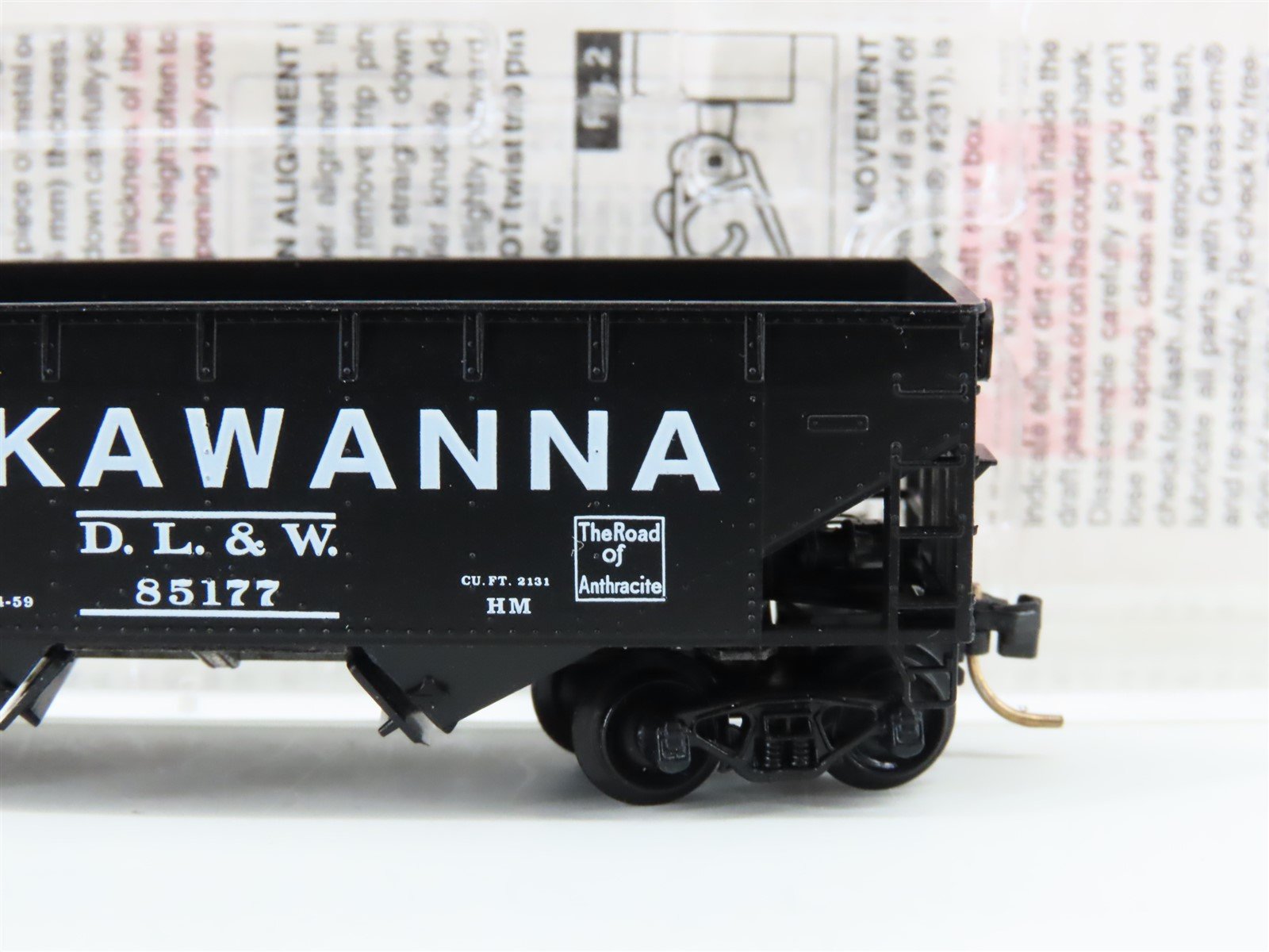 N Scale Micro-Trains MTL 55360 DL&W Lackawanna 33' 2-Bay Hopper #85177