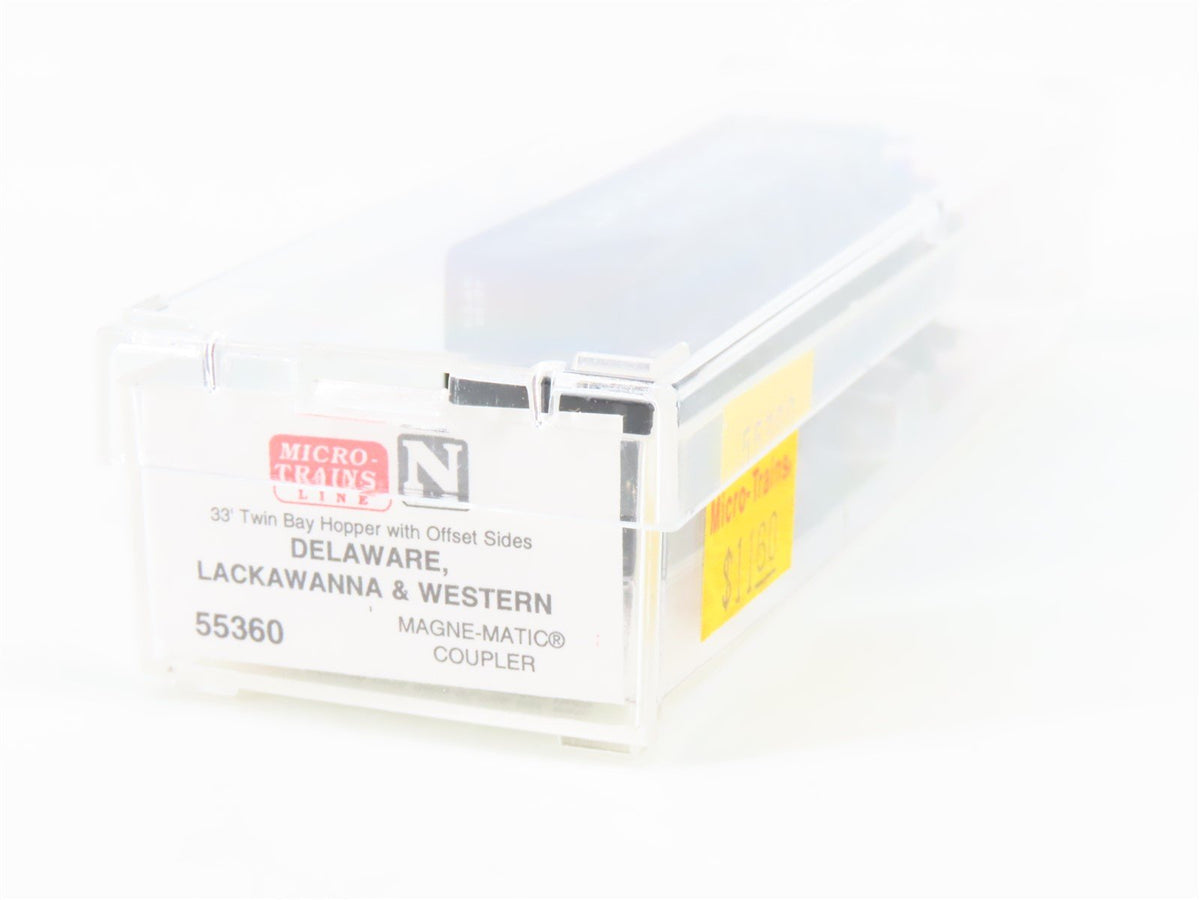 N Scale Micro-Trains MTL 55360 DL&amp;W Lackawanna 33&#39; 2-Bay Hopper #85177