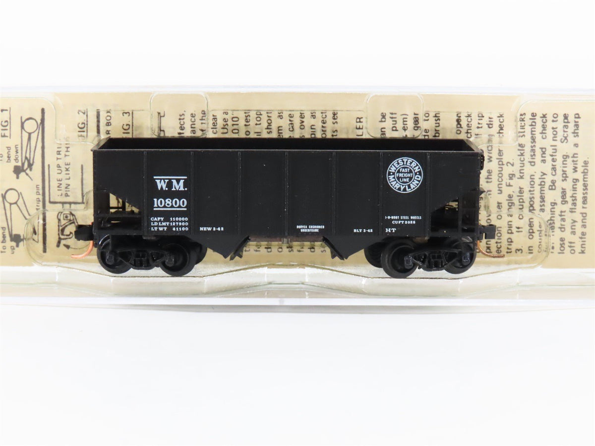 N Scale Kadee Micro-Trains MTL 56092 WM Western Maryland 33&#39; 2-Bay Hopper #10800