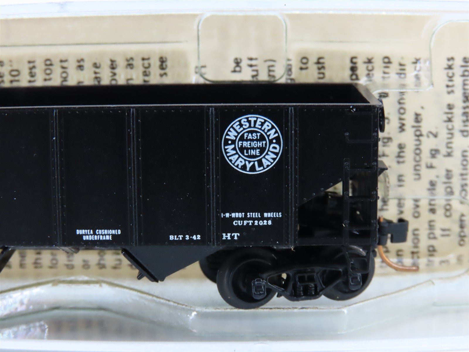 N Scale Kadee Micro-Trains MTL 56092 WM Western Maryland 33' 2-Bay Hopper #10725