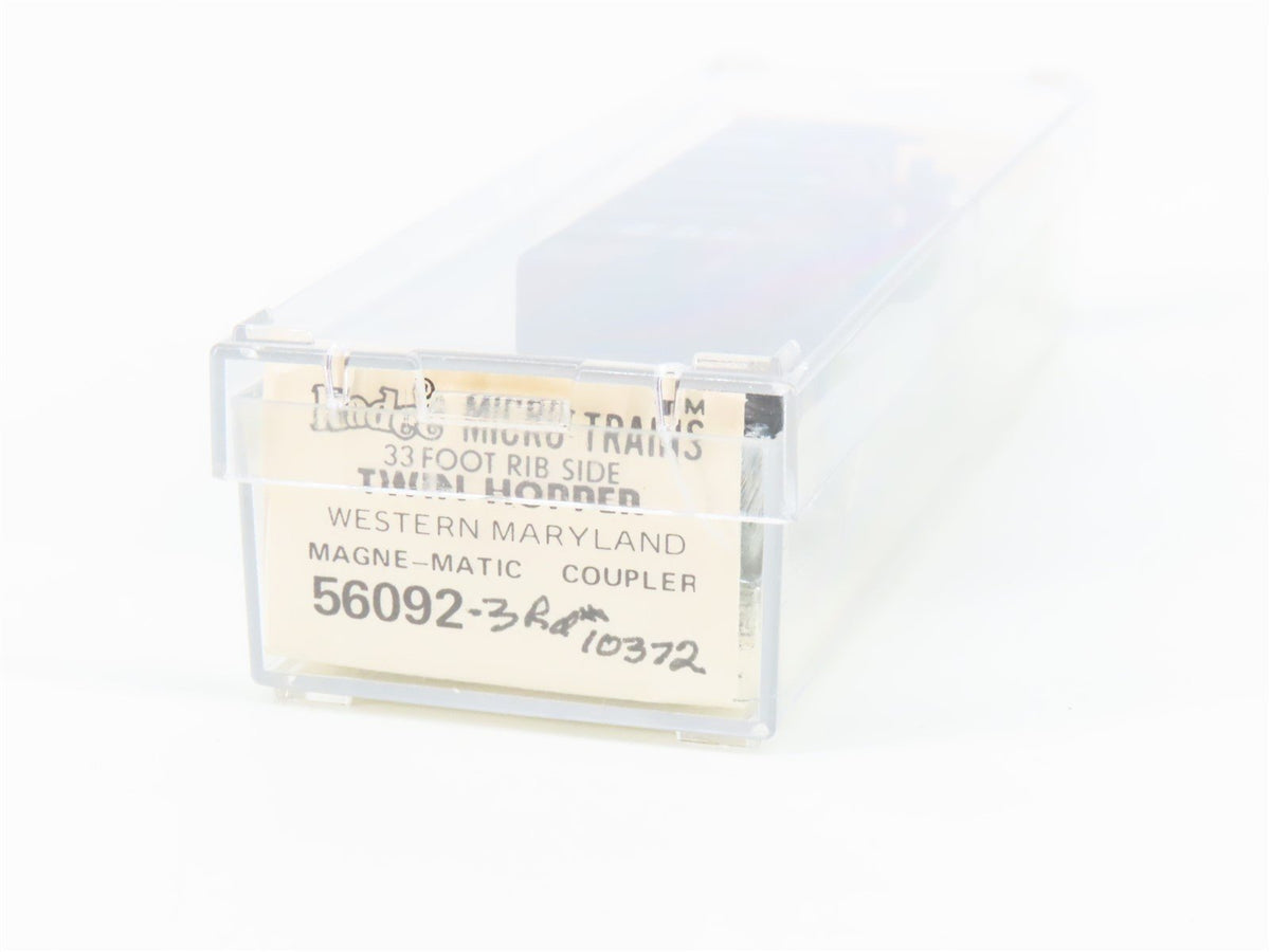 N Scale Kadee Micro-Trains MTL 56092 WM Western Maryland 33&#39; 2-Bay Hopper #10372