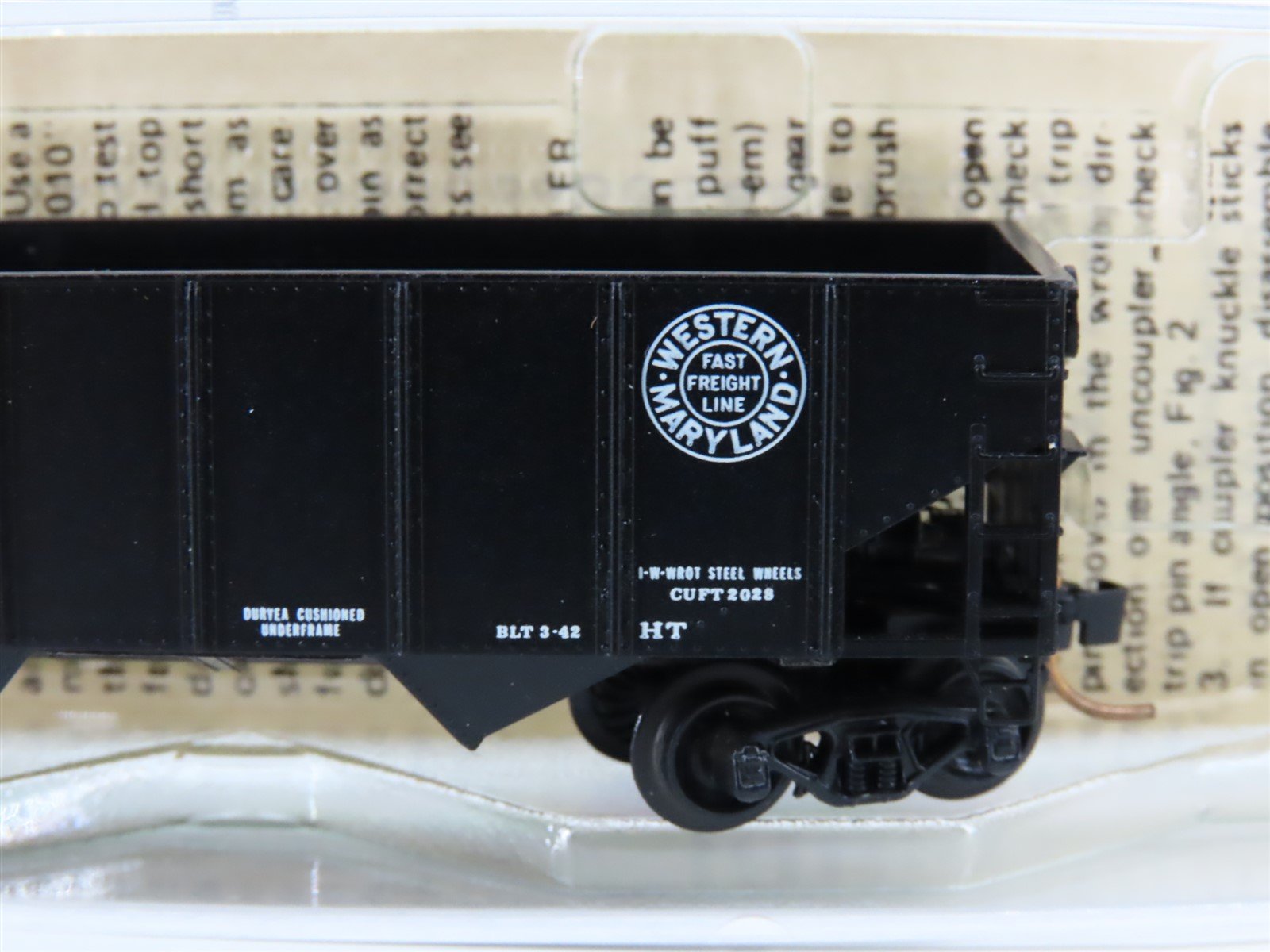 N Scale Kadee Micro-Trains MTL 56092 WM Western Maryland 33' 2-Bay Hopper #10140