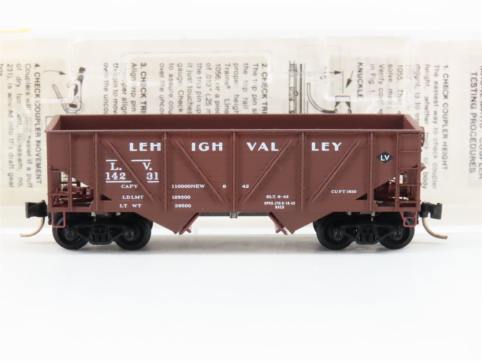 N Micro-Trains MTL 57030 LV Lehigh Valley 33' 2-Bay Composite Side Hopper #14231