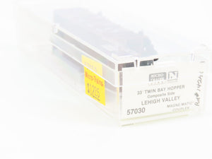 N Micro-Trains MTL 57030 LV Lehigh Valley 33' 2-Bay Composite Side Hopper #14231