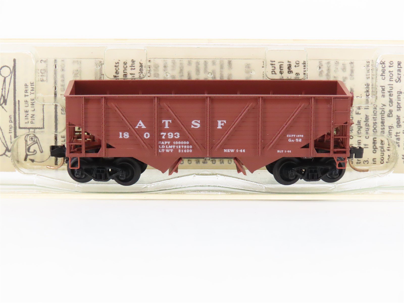 N Kadee Micro-Trains MTL 57010 ATSF Santa Fe 2-Bay Composite Side Hopper #180793