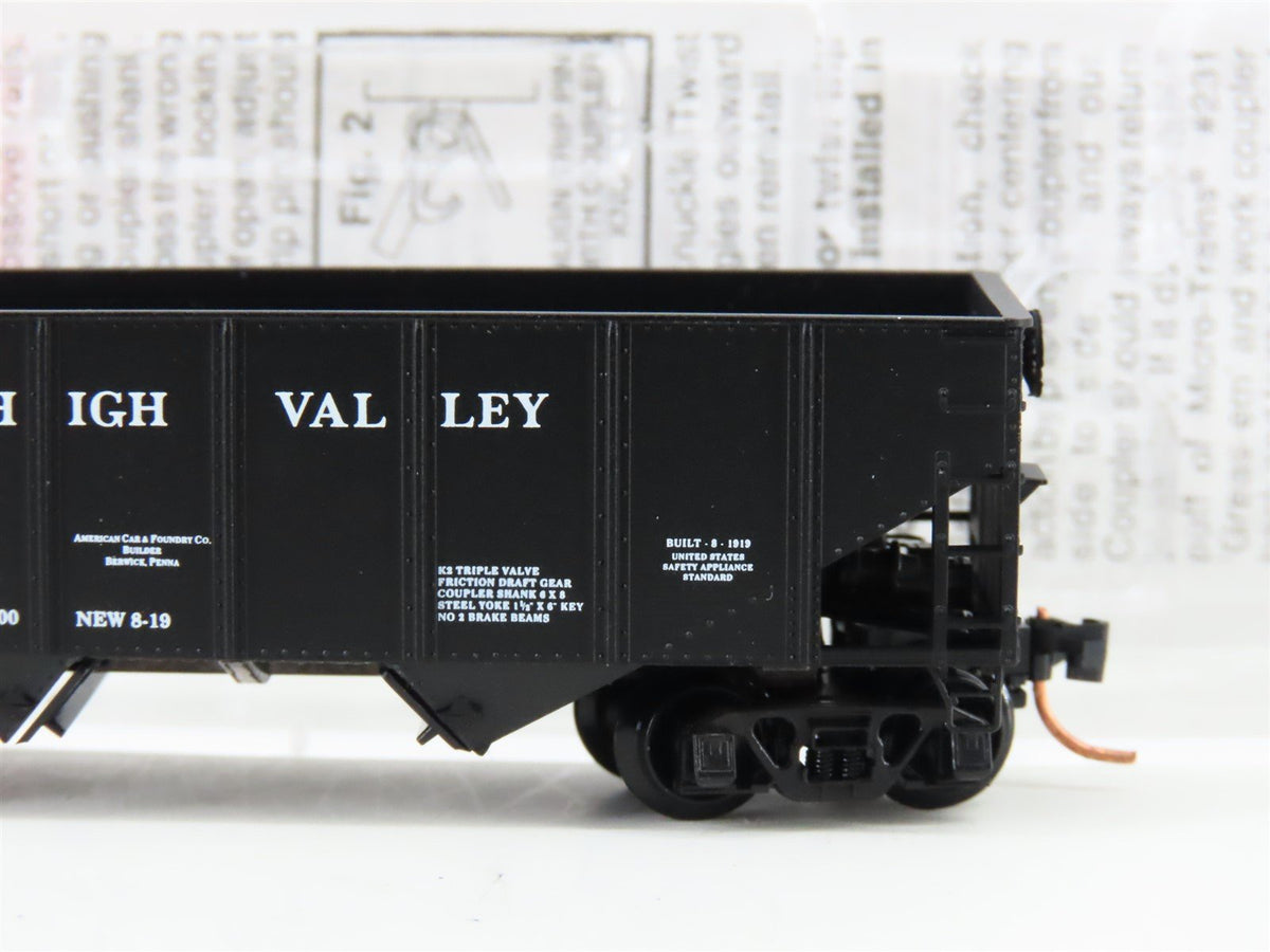 N Scale Micro-Trains MTL 56330 LV Lehigh Valley 33&#39; 2-Bay Rib Side Hopper #27432