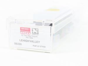 N Scale Micro-Trains MTL 56330 LV Lehigh Valley 33' 2-Bay Rib Side Hopper #27432