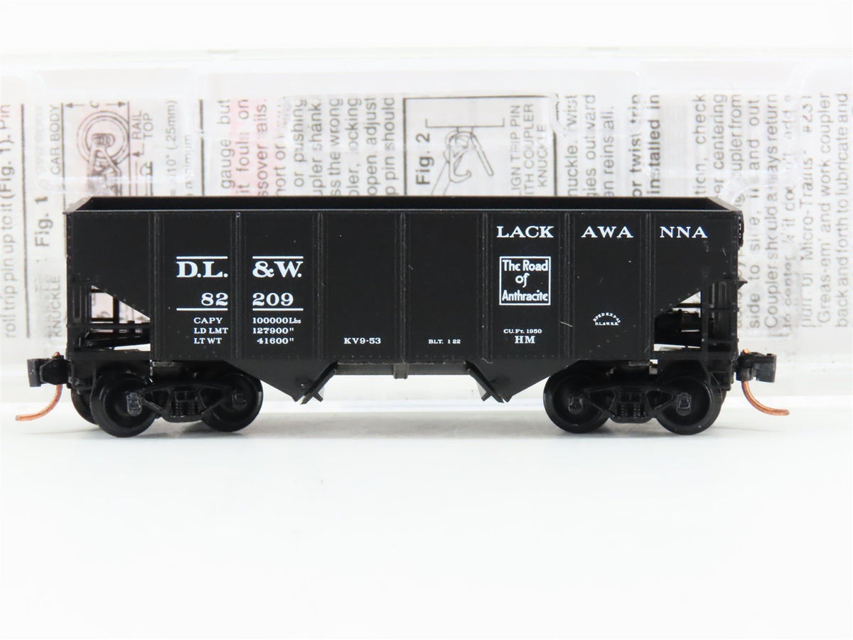 N Scale Micro-Trains MTL 56320 DL&amp;W Lackawanna 33&#39; 2-Bay Rib Side Hopper #82209