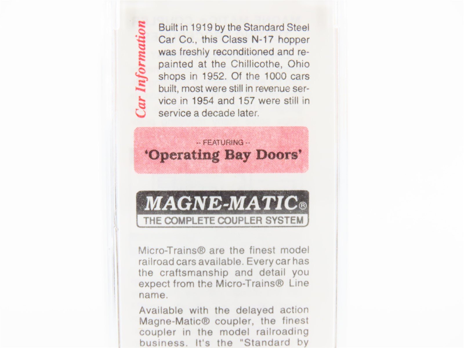 N Micro-Trains MTL 56310 B&O Baltimore & Ohio 33' 2-Bay Rib Side Hopper #324759