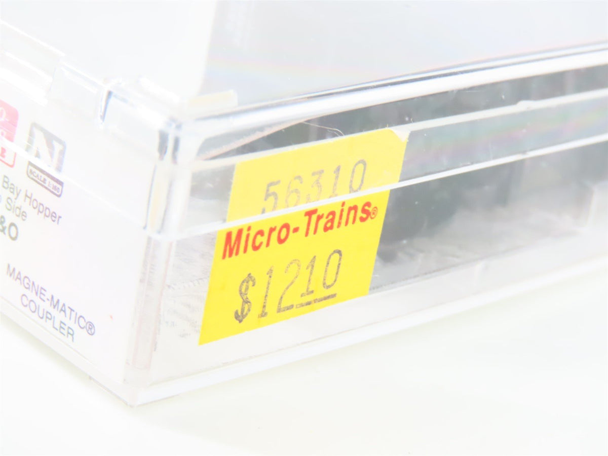 N Micro-Trains MTL 56310 B&amp;O Baltimore &amp; Ohio 33&#39; 2-Bay Rib Side Hopper #324759