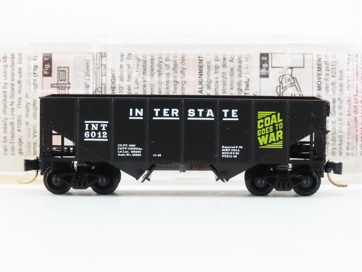 N Micro-Trains MTL 56280 INT Interstate &quot;Coal Goes to War&quot; 2-Bay Hopper #6012