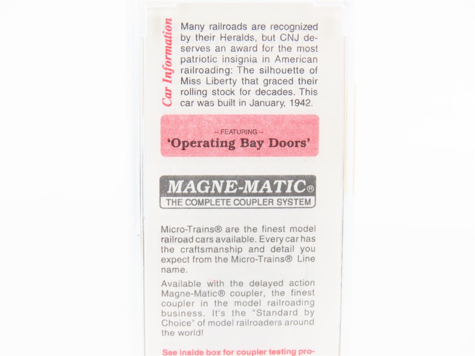 N Micro-Trains MTL 56230 CNJ Jersey Central 33' 2-Bay Rib Side Hopper #60747