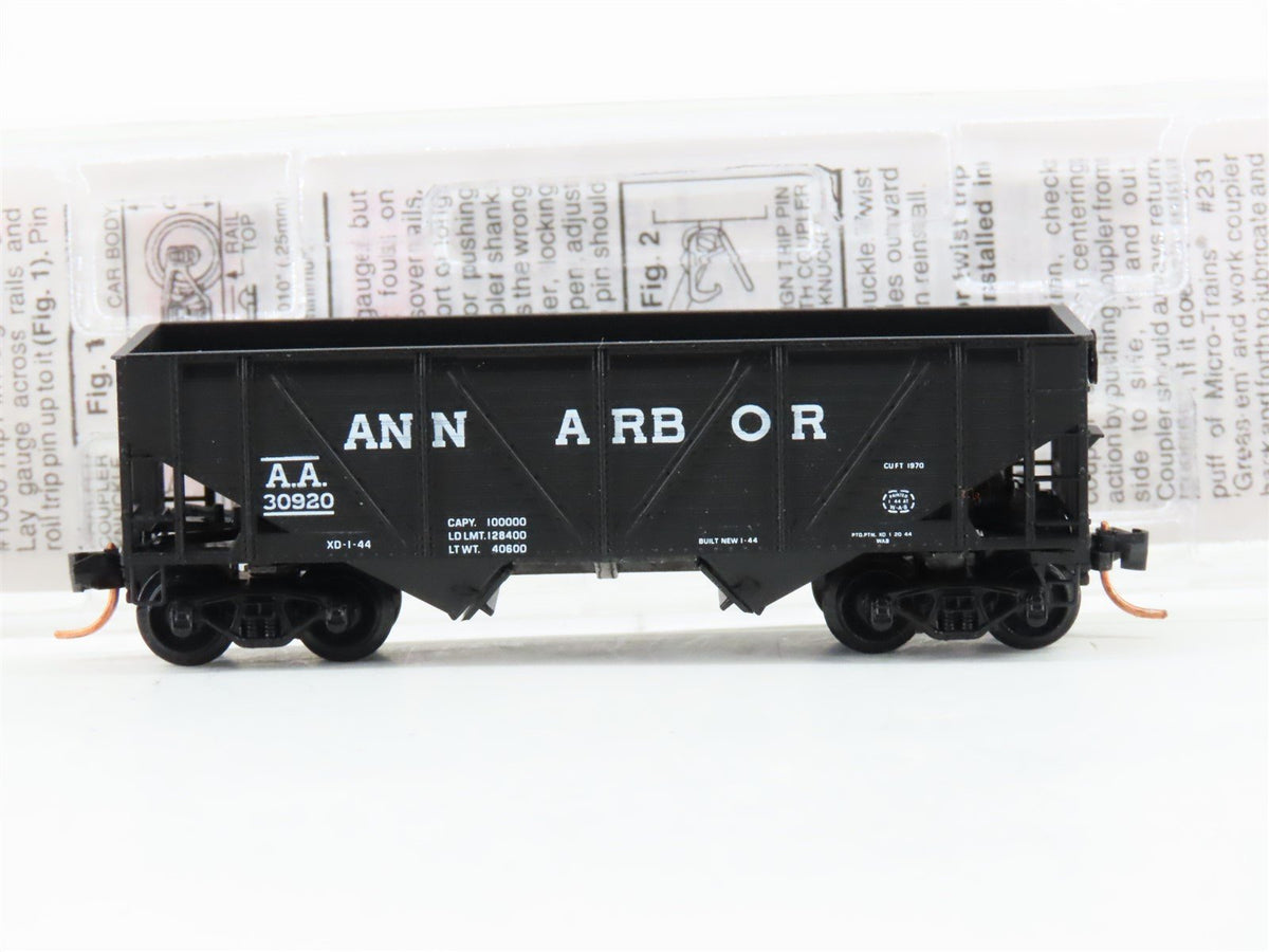 N Micro-Trains MTL 57120 AA Ann Arbor 33&#39; 2-Bay Composite Side Hopper #30920