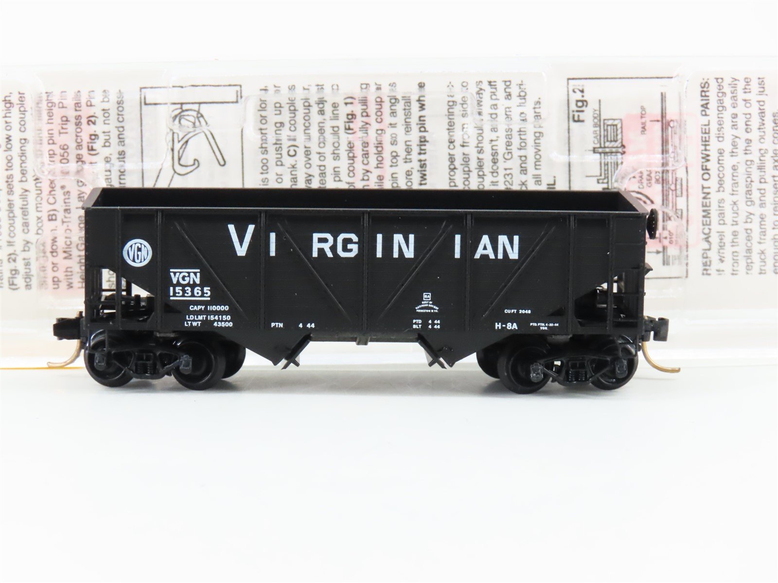 N Micro-Trains MTL 57110 VGN Virginian 33' 2-Bay Composite Side Hopper #15365