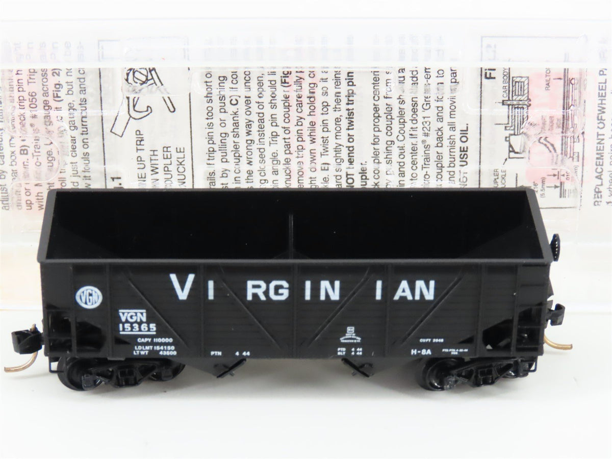 N Micro-Trains MTL 57110 VGN Virginian 33&#39; 2-Bay Composite Side Hopper #15365