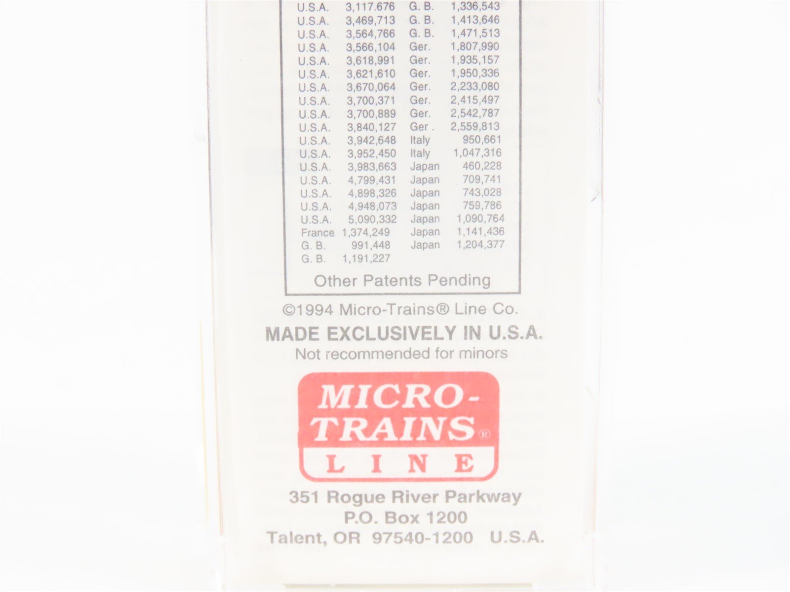 N Scale Micro-Trains MTL 57100 PRR Pennsylvania 