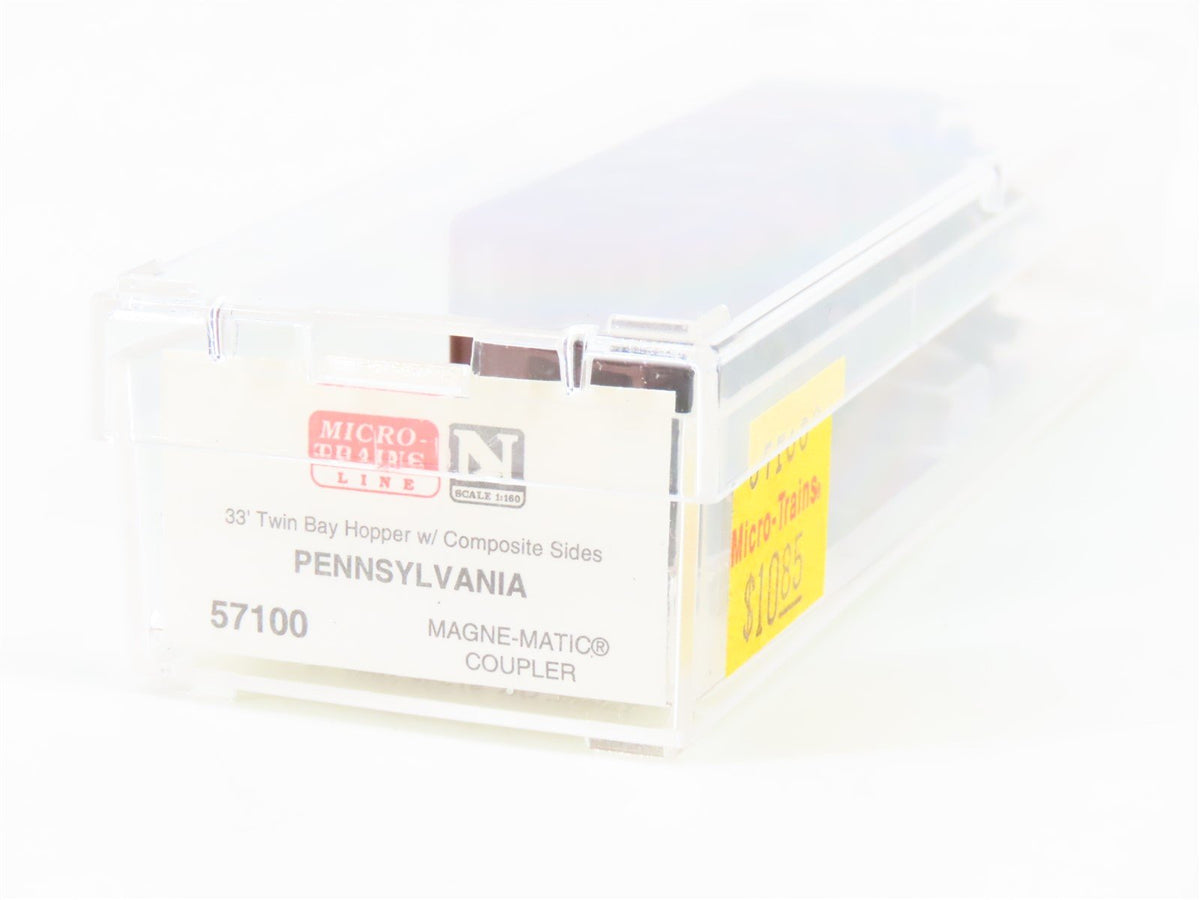 N Scale Micro-Trains MTL 57100 PRR Pennsylvania &quot;War Bonds&quot; 2-Bay Hopper #220877