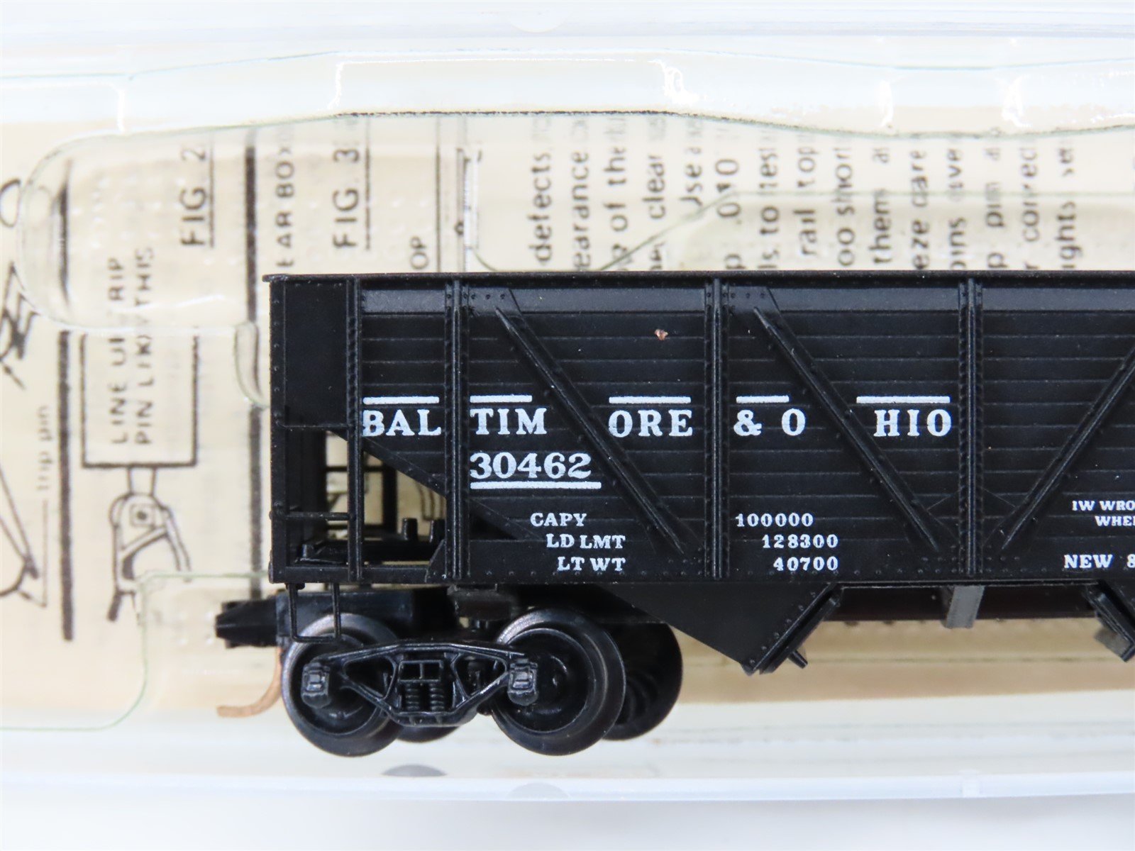 N Kadee Micro-Trains MTL 57080 B&O Baltimore & Ohio 33' 2-Bay Hopper #30462