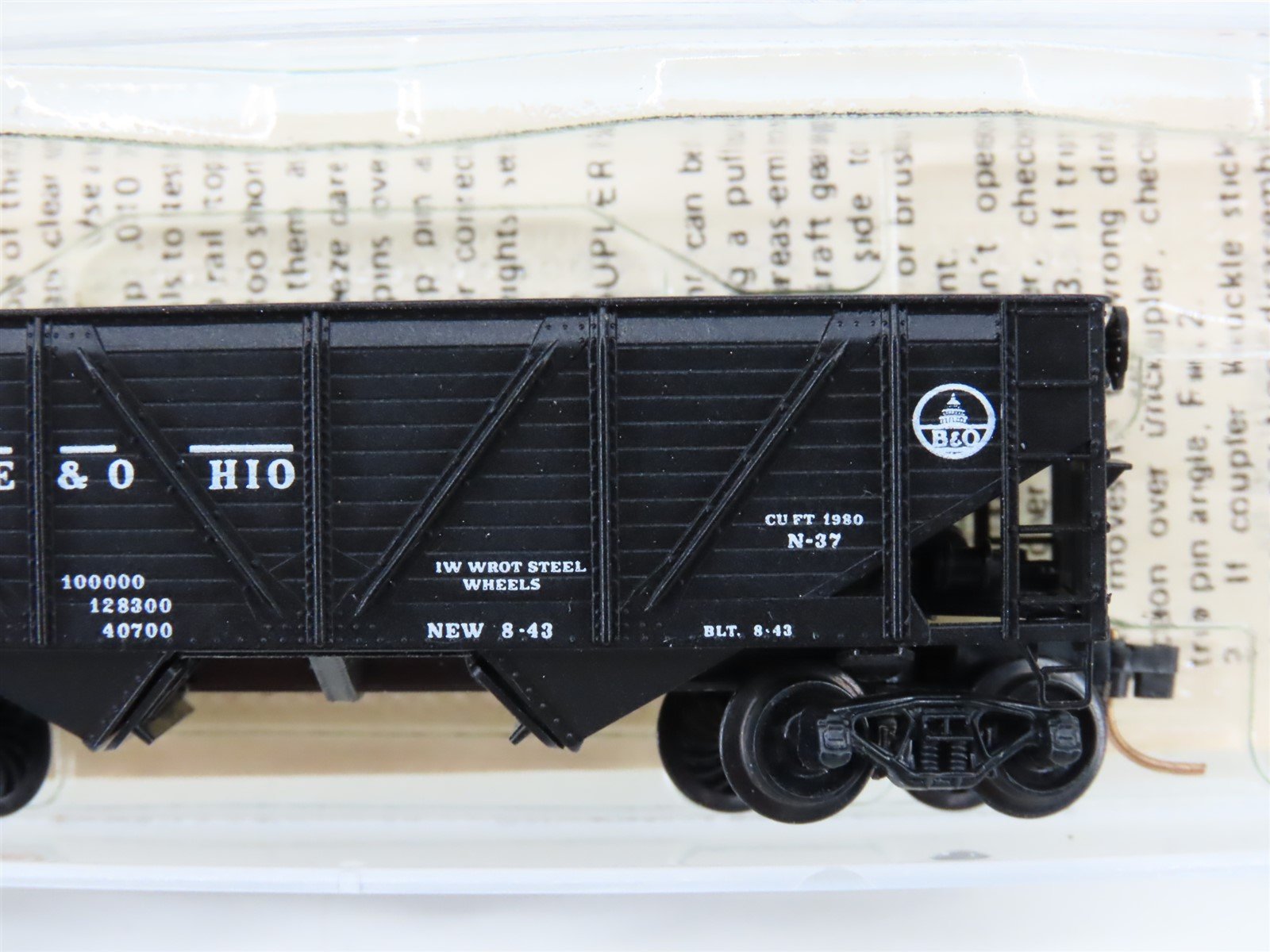 N Kadee Micro-Trains MTL 57080 B&O Baltimore & Ohio 33' 2-Bay Hopper #30462