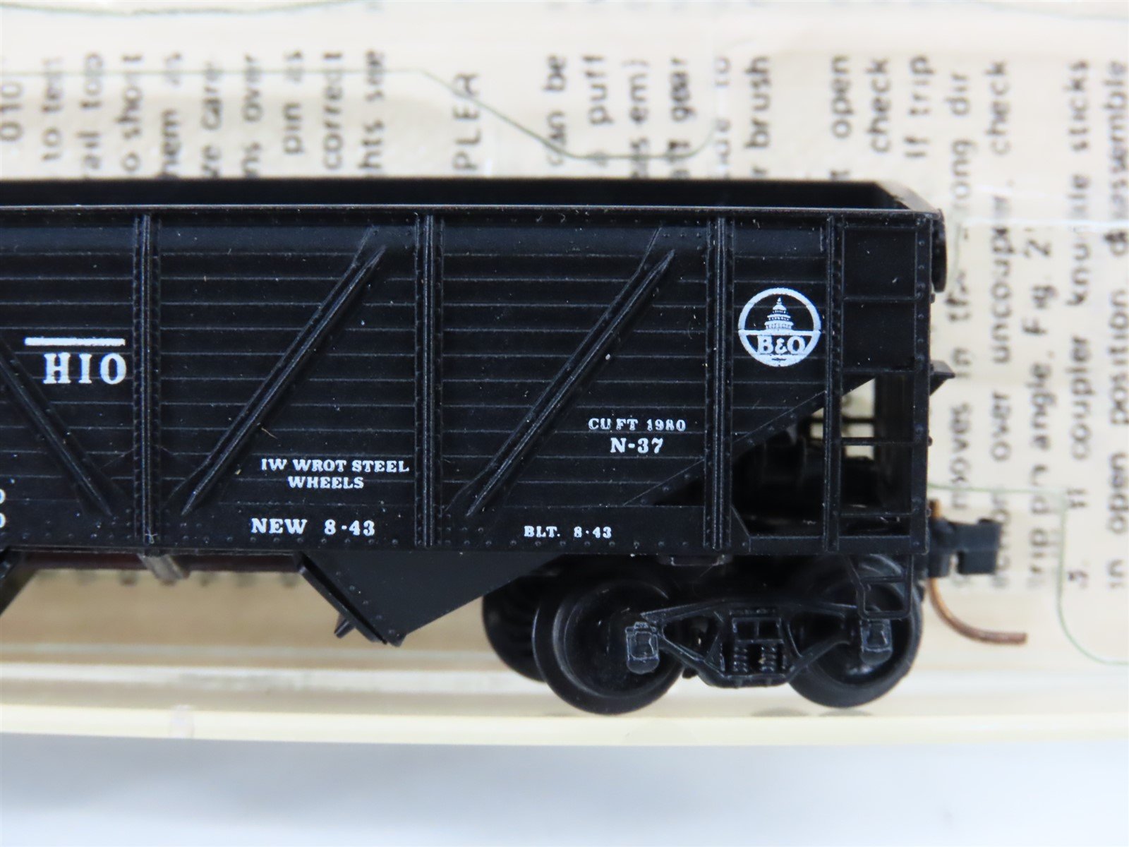N Kadee Micro-Trains MTL 57080 B&O Baltimore & Ohio 33' 2-Bay Hopper #30246