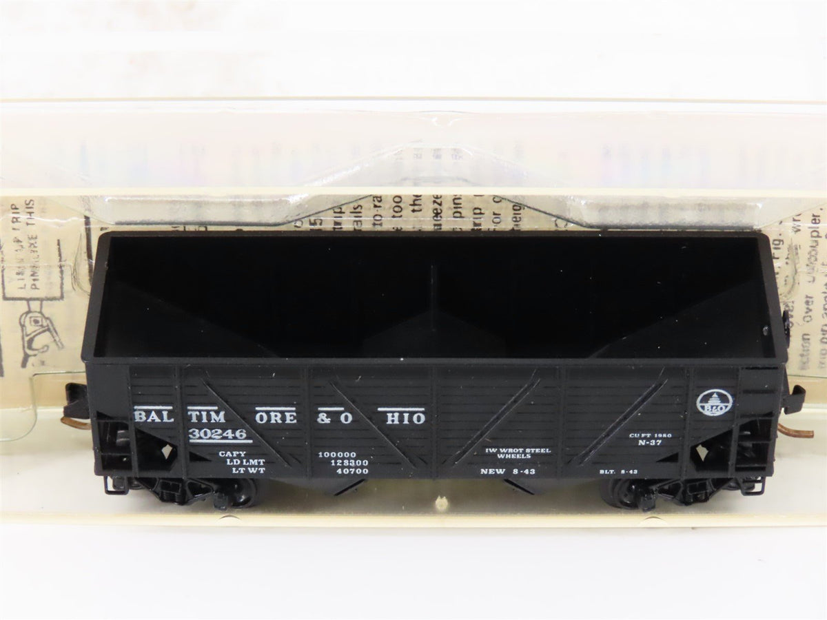 N Kadee Micro-Trains MTL 57080 B&amp;O Baltimore &amp; Ohio 33&#39; 2-Bay Hopper #30246
