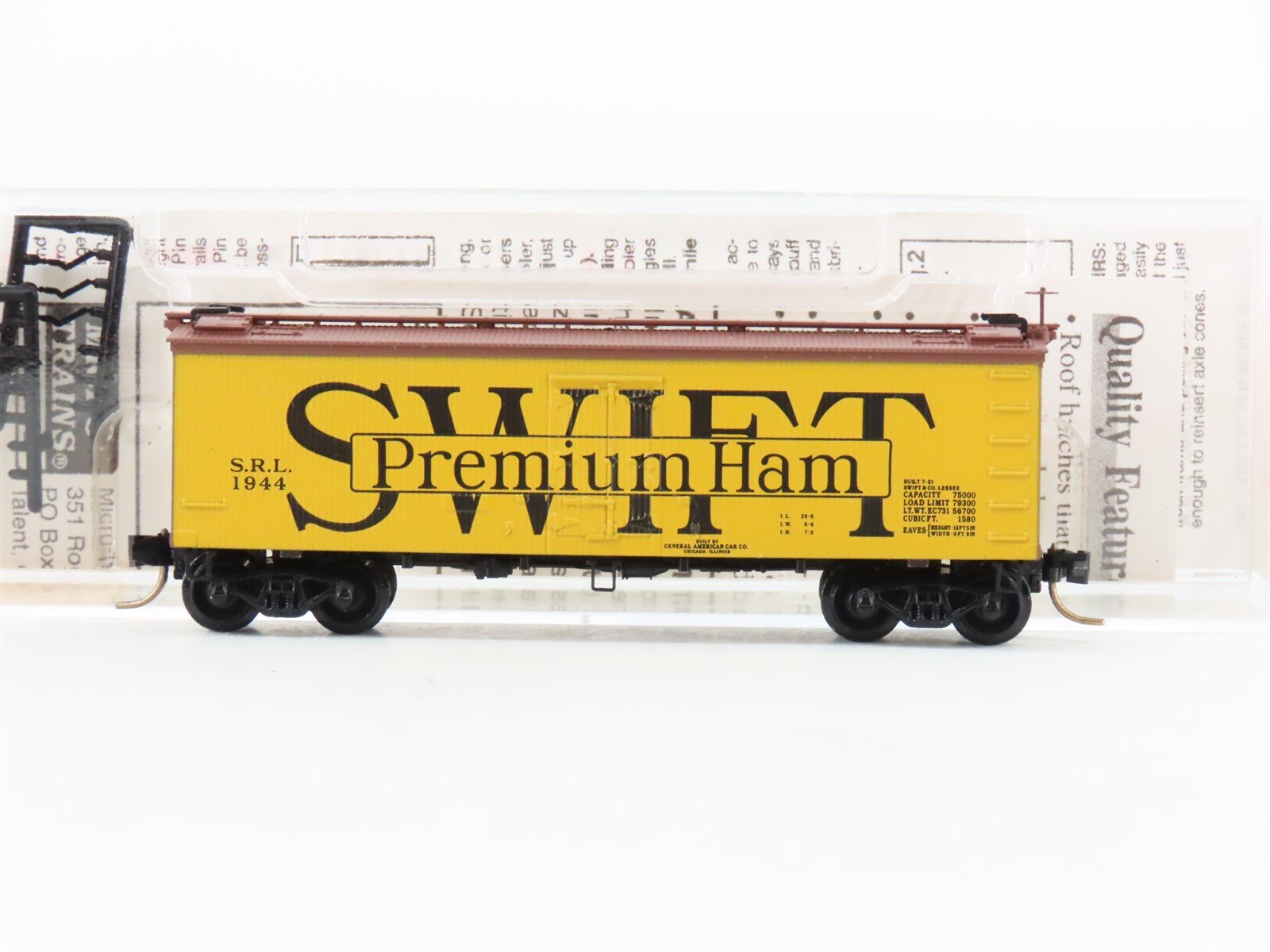 N Scale Micro-Trains MTL 58510 SRL Swift "Premium Ham" 36' Ice Reefer #1944