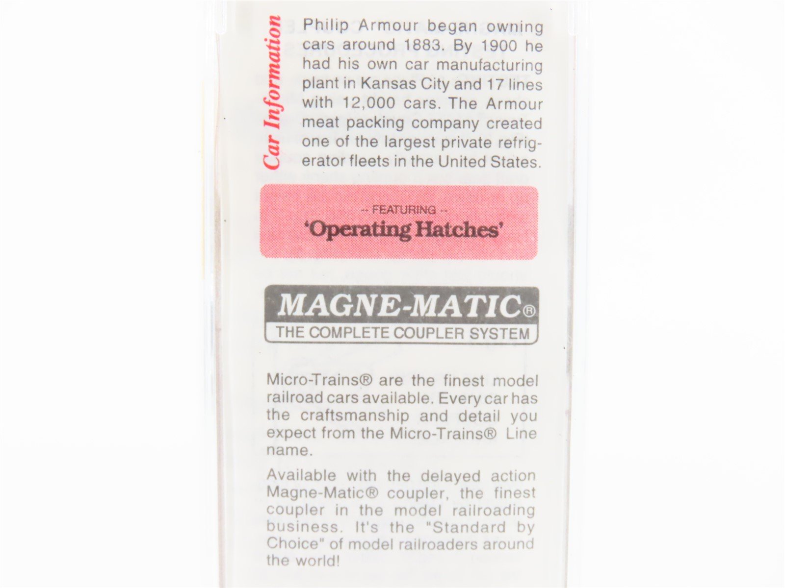 N Micro-Trains MTL 58060 Armour Refrigerator 