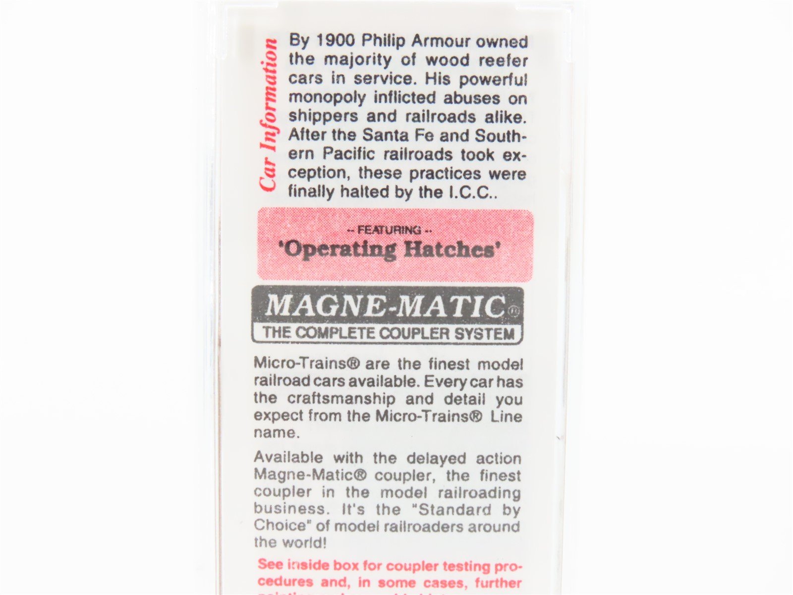 N Scale Micro-Trains MTL 58030 Armour Refrigerator Line 36' Ice Reefer #7306