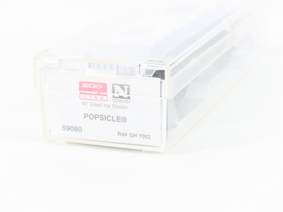N Scale Micro-Trains MTL 59080 GH Popsicle 40&#39; Steel Ice Reefer #7002