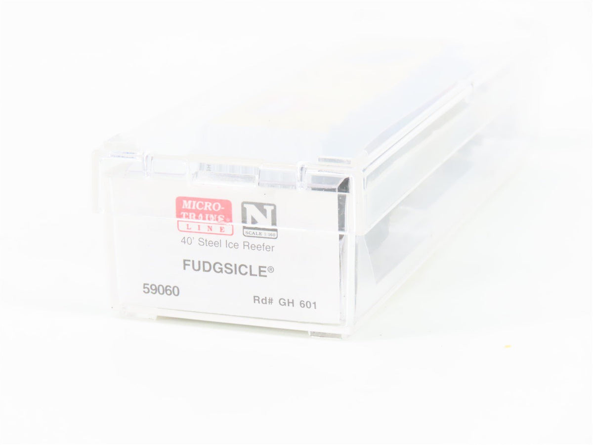 N Scale Micro-Trains MTL 59060 GH Fudgsicle 40&#39; Steel Ice Reefer #601