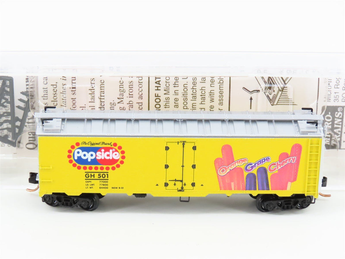 N Scale Micro-Trains MTL 59050 GH Popsicle 40&#39; Steel Ice Reefer #501