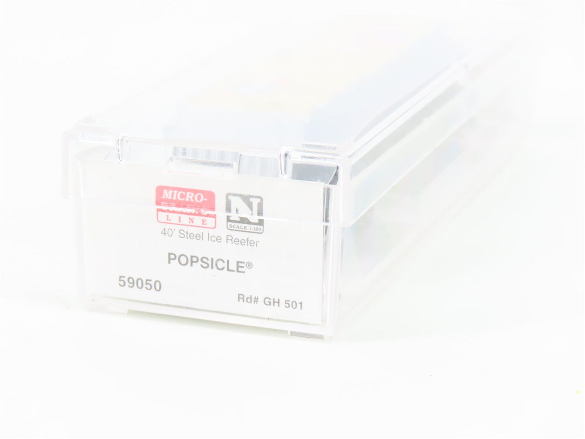N Scale Micro-Trains MTL 59050 GH Popsicle 40&#39; Steel Ice Reefer #501