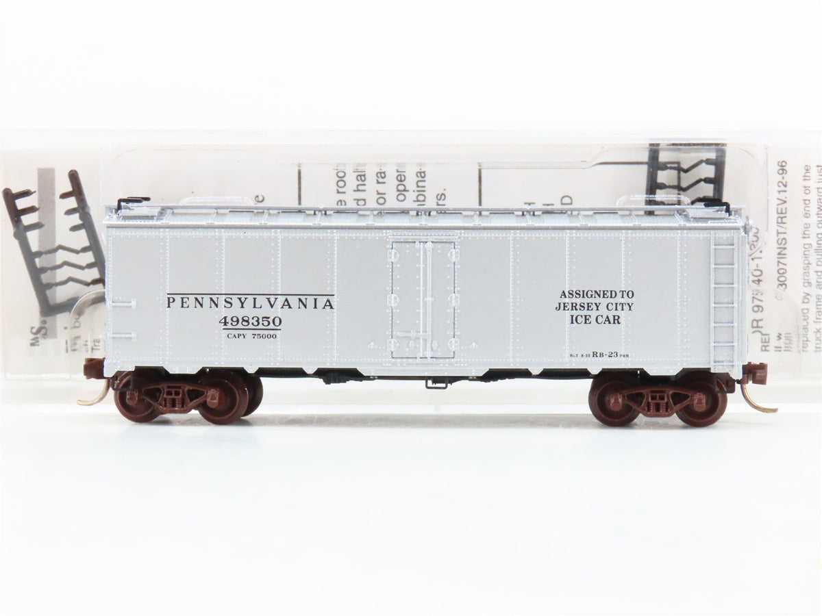 N Micro-Trains MTL 59040 PRR MoW &quot;Jersey City Ice Car&quot; 40&#39; Steel Reefer #498350